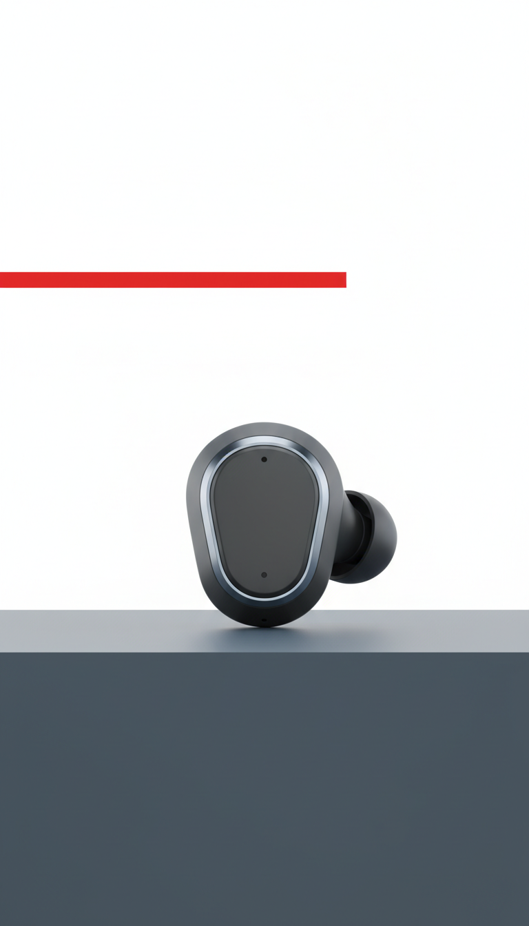 Wireless Earbuds - angle view